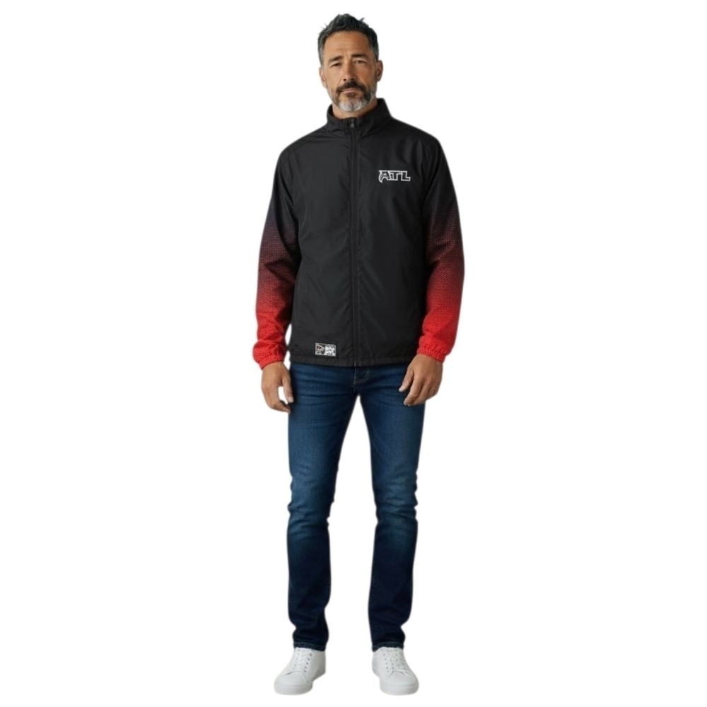 Member Exclusive NFL Atlanta Falcons Windbreaker Jacket Black Long Sleeve Zip